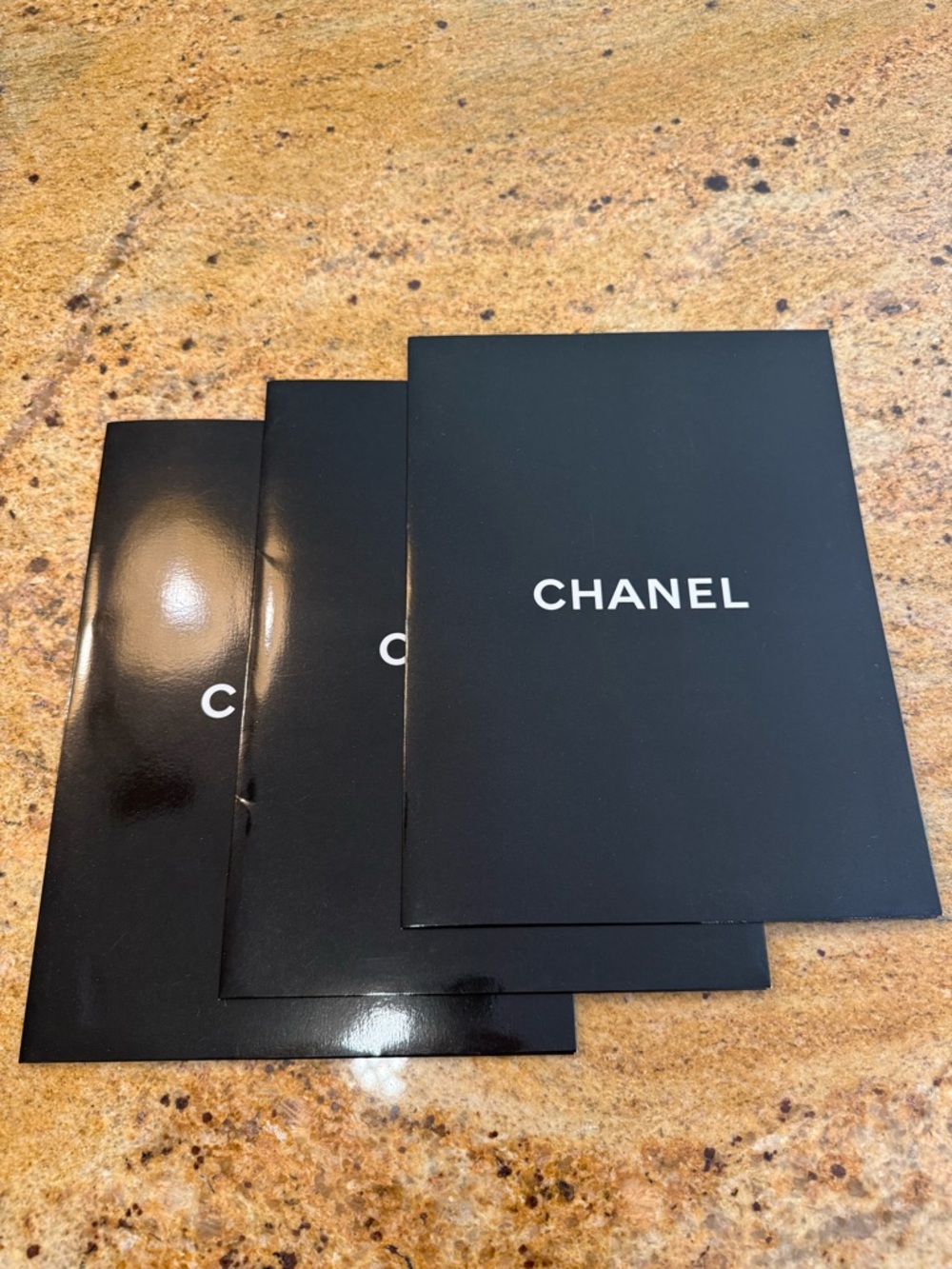 CHANEL Black and White Logo Folder Set of 3